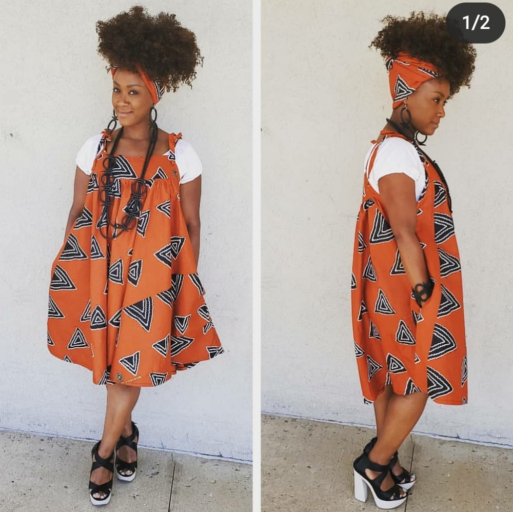 Grass Fields "KENZA" African Print Dress